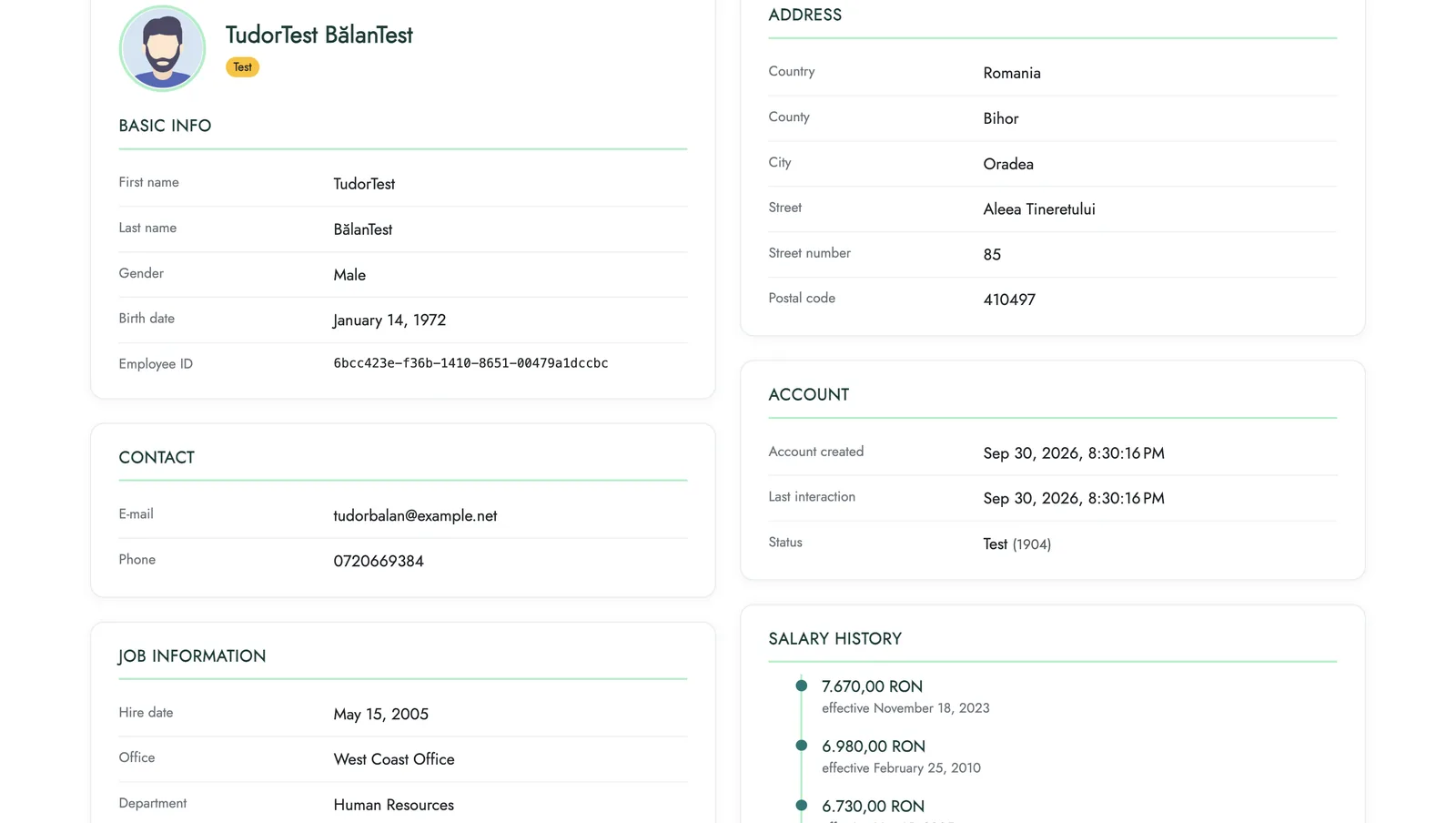 Screenshot 1 of 4 of Employee Management System